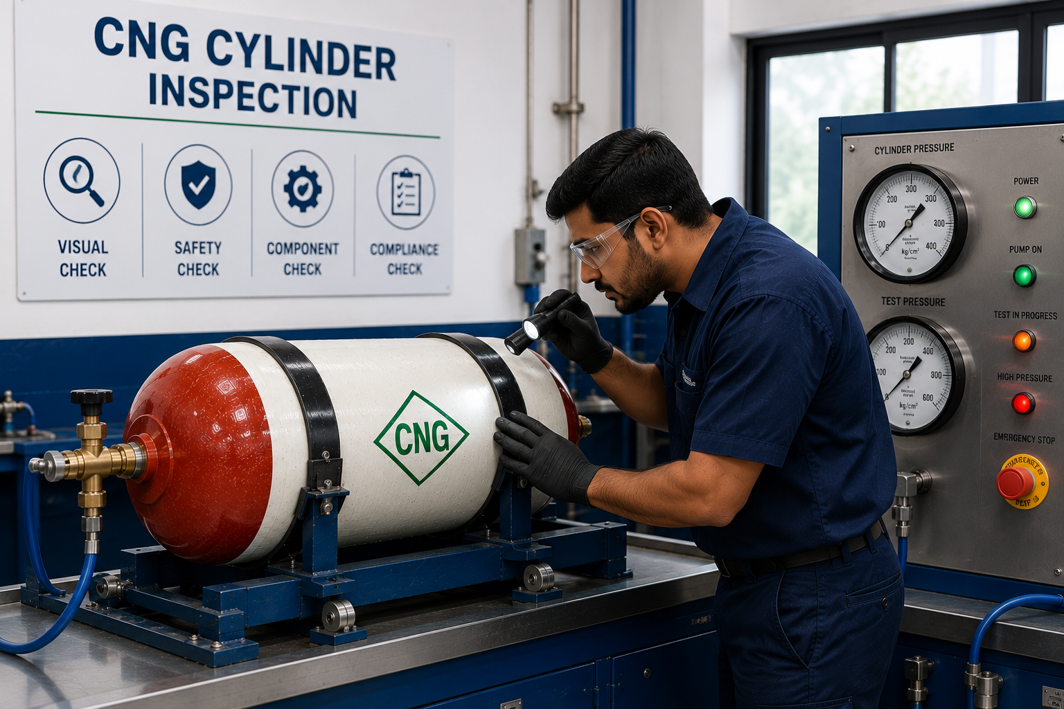 CNG Cylinder Inspection in Baramati, Solapur, Pune